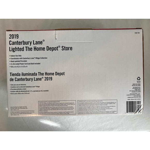 The Home Depot 2019 Canterbury Lane Lighted Store New In Box - Picture 2 of 8